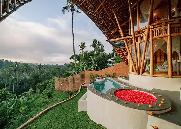 Ferienhaus The Mundis Bali - Bamboo Retreat With Private Pool & Mount Agung View